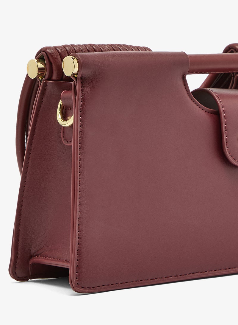 ELLA Textured Statement Clutch With Strap - Image 3